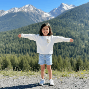 Generated Image October 07, 2025 – 1_37PM Delikatna bluzeczka z misiem i srebrną nitką