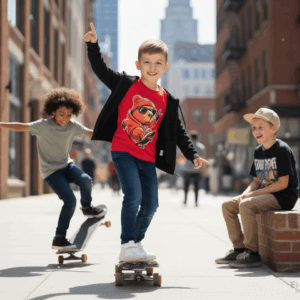 Generated Image October 07, 2025 – 3_21PM Czerwona koszulka na krótki rękaw "Świstak"